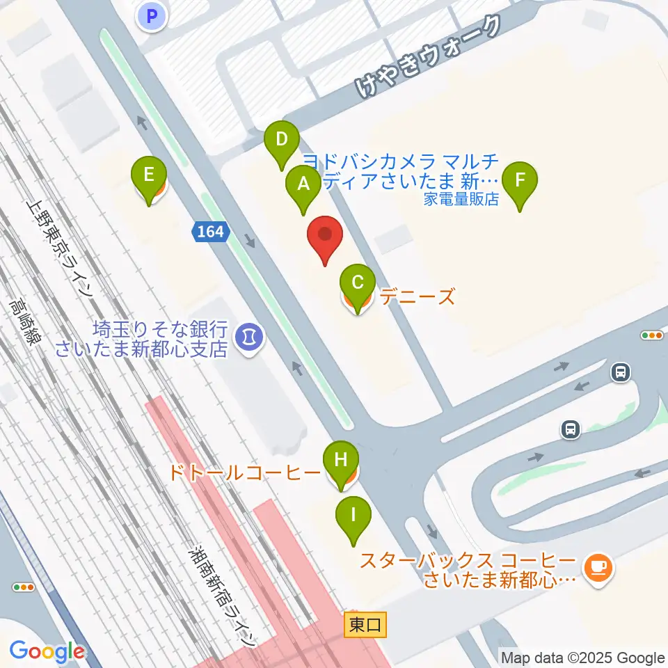 コクーンシティカルチャーセンター周辺のファミレス・ファーストフード一覧地図
