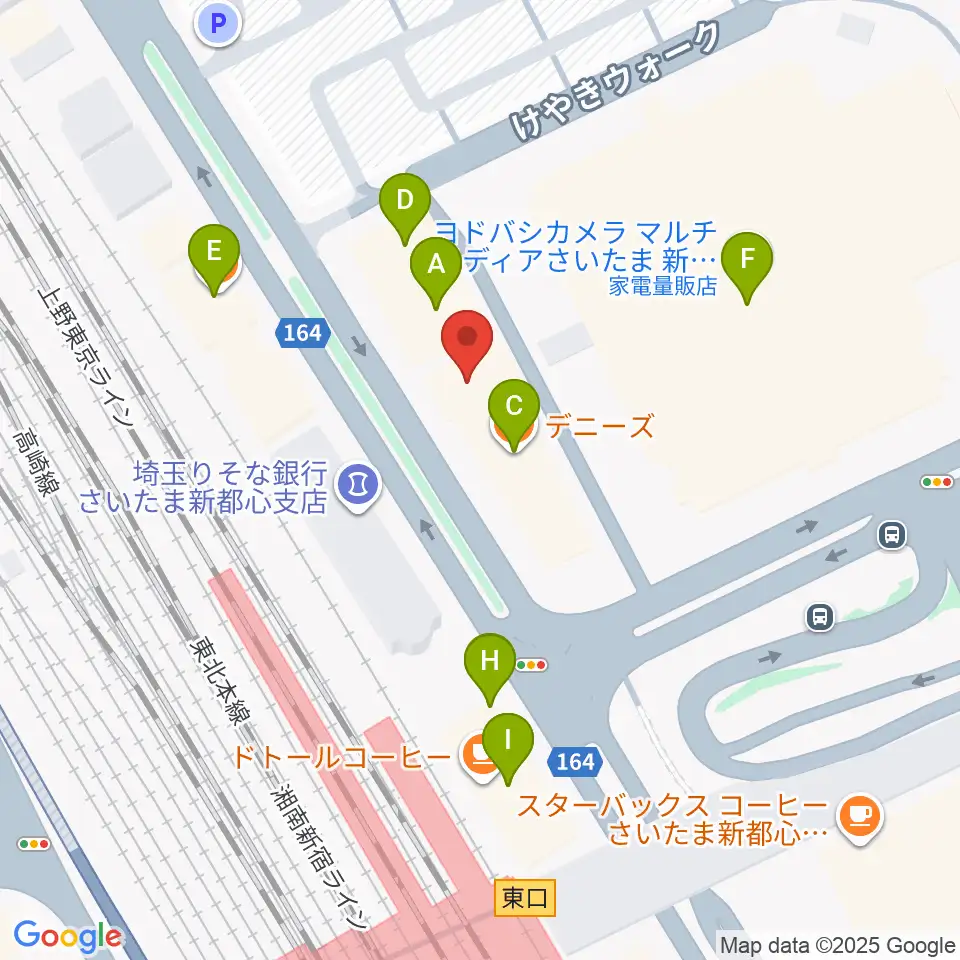 コクーンシティカルチャーセンター周辺のファミレス・ファーストフード一覧地図