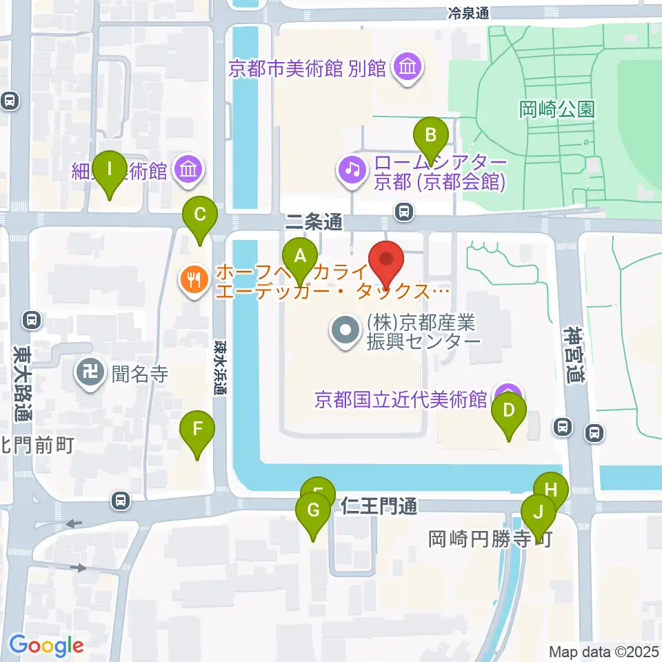京都伝統産業ミュージアム周辺のファミレス・ファーストフード一覧地図