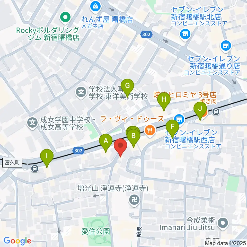 曙橋JAZZBAR FILL IN周辺のファミレス・ファーストフード一覧地図