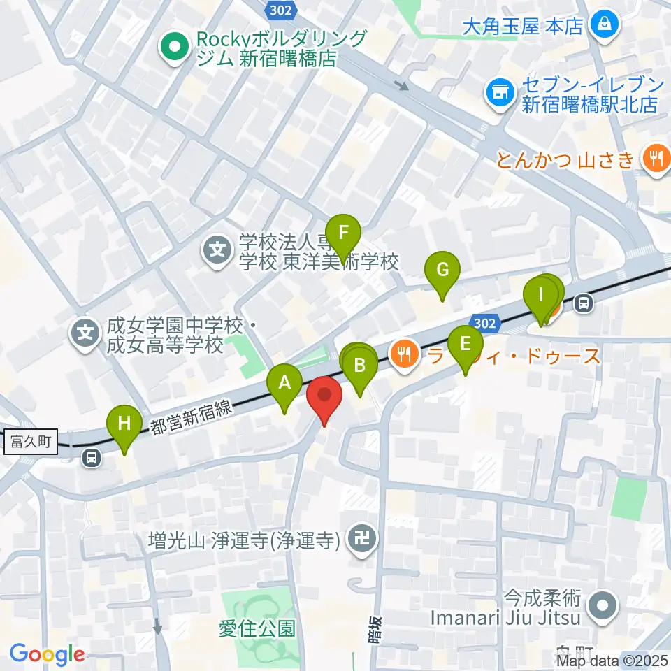 曙橋JAZZBAR FILL IN周辺のファミレス・ファーストフード一覧地図