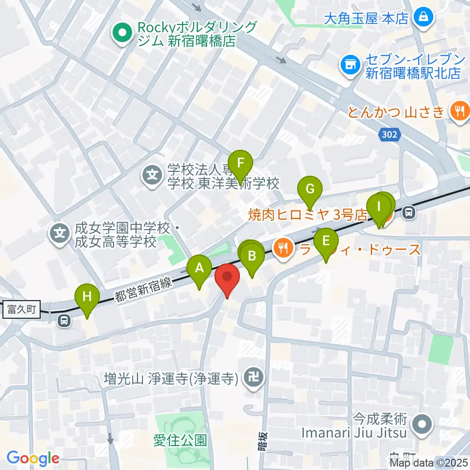 曙橋JAZZBAR FILL IN周辺のファミレス・ファーストフード一覧地図