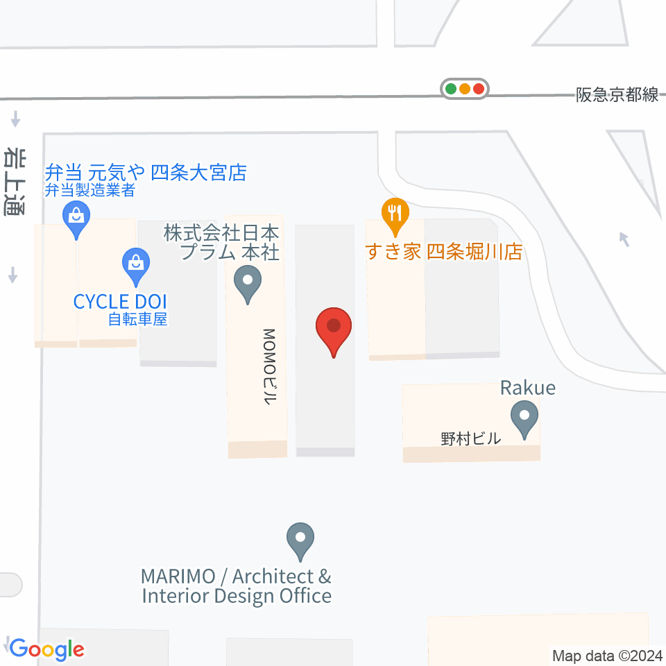 京都ルータールーター周辺のファミレス・ファーストフード一覧地図