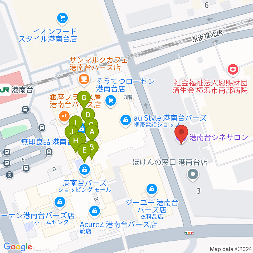 バーズカルチャーセンター周辺のファミレス・ファーストフード一覧地図