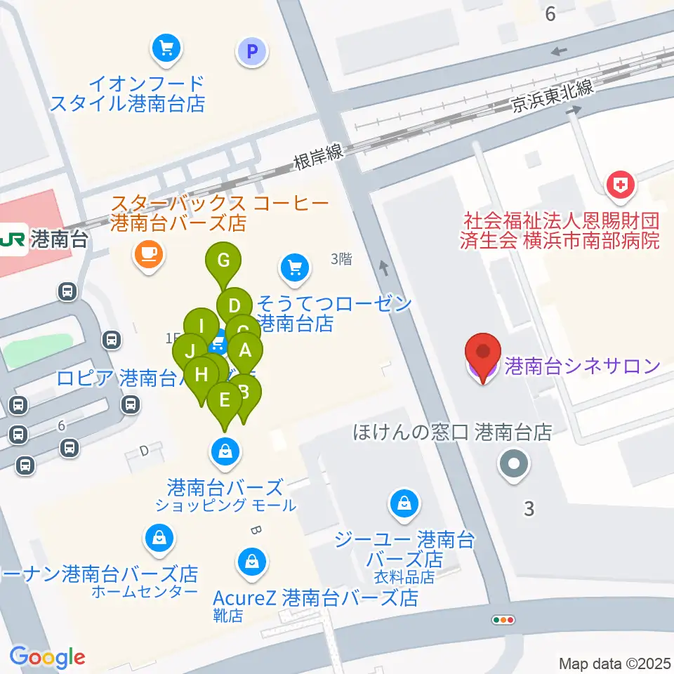 バーズカルチャーセンター周辺のファミレス・ファーストフード一覧地図