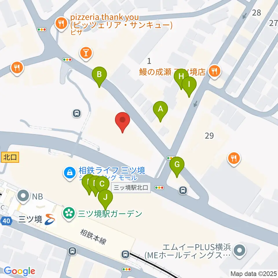 三ツ境カルチャーセンター周辺のファミレス・ファーストフード一覧地図