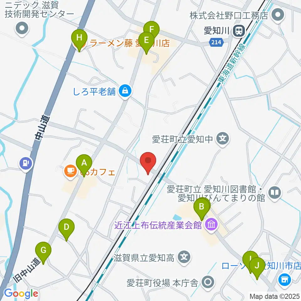 塚本楽器 愛知川店周辺のファミレス・ファーストフード一覧地図