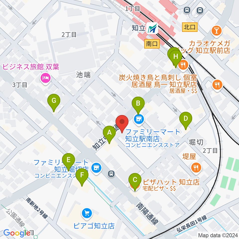 知立カルチャーセンター周辺のファミレス・ファーストフード一覧地図