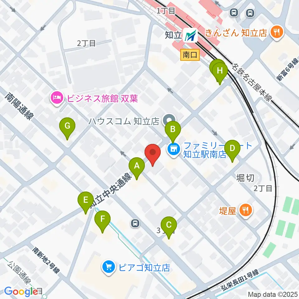 知立カルチャーセンター周辺のファミレス・ファーストフード一覧地図