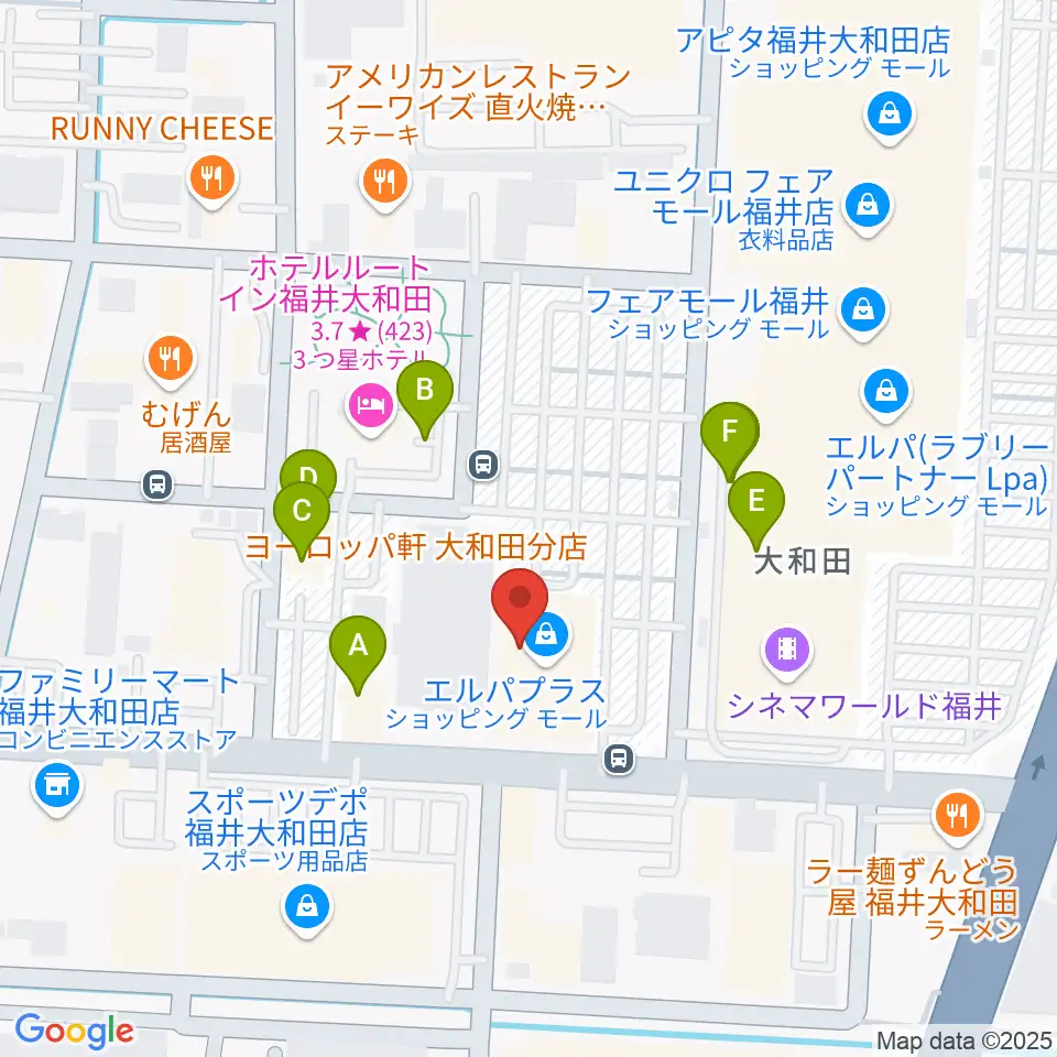 MPC大和田周辺のファミレス・ファーストフード一覧地図