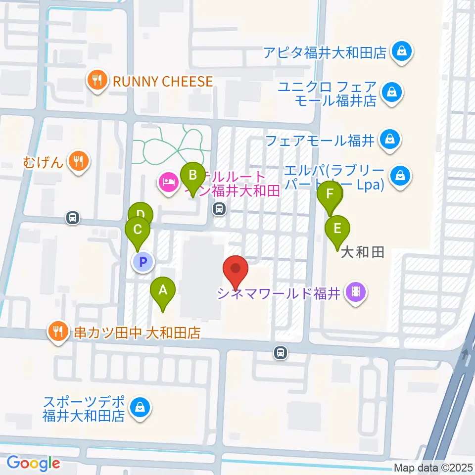 MPC大和田周辺のファミレス・ファーストフード一覧地図