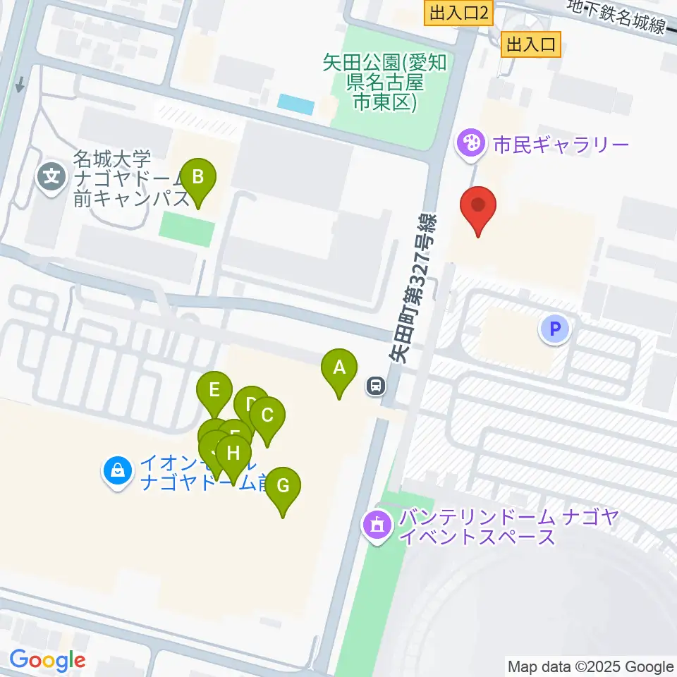 東文化小劇場周辺のファミレス・ファーストフード一覧地図