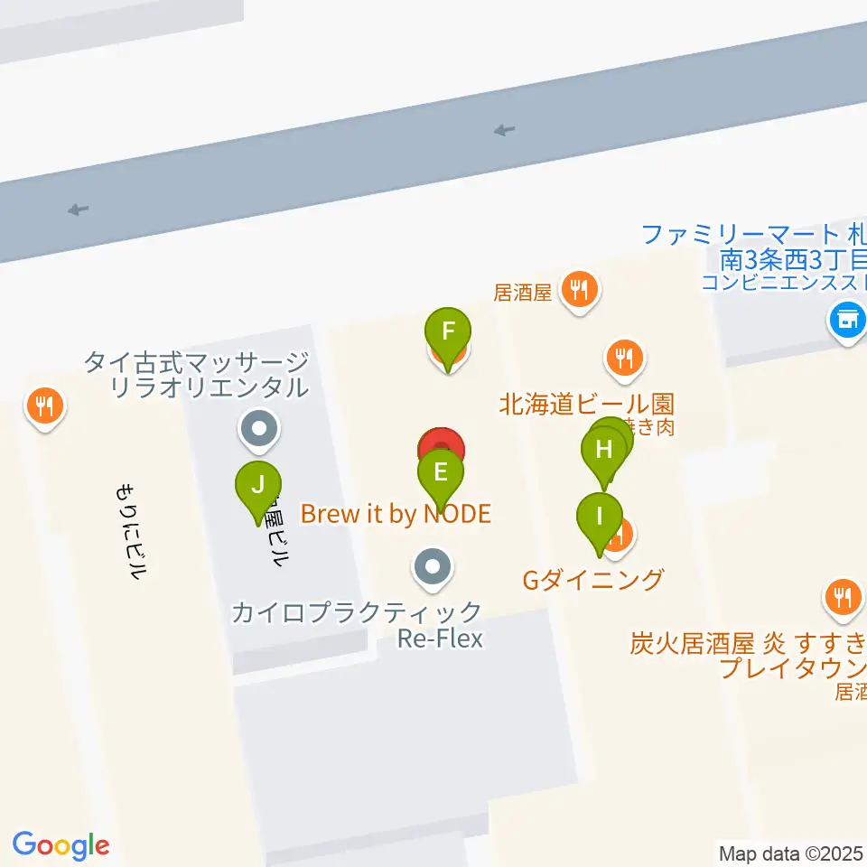 スタジオシーラカンス周辺のファミレス・ファーストフード一覧地図