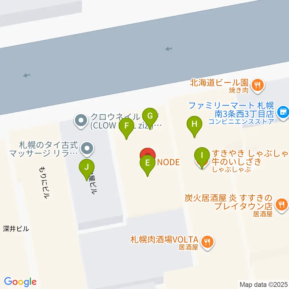 スタジオシーラカンス周辺のファミレス・ファーストフード一覧地図