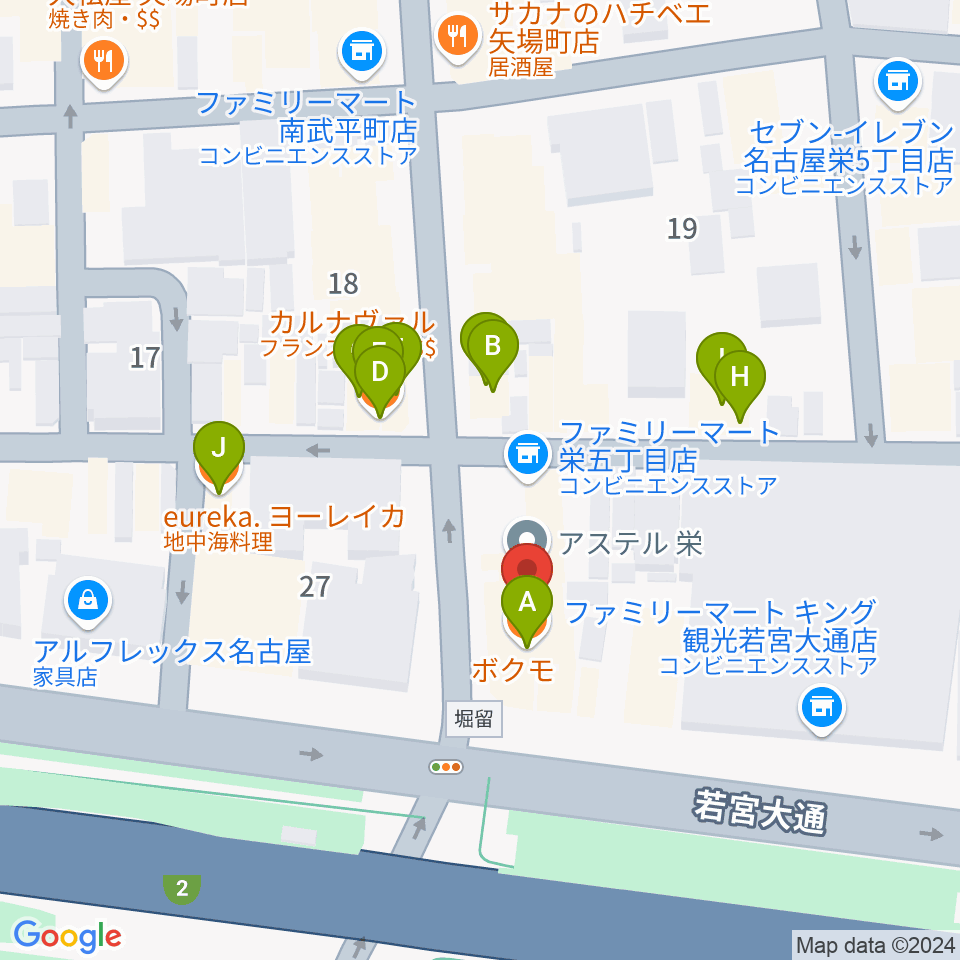 スパジオ・リタ周辺のファミレス・ファーストフード一覧地図