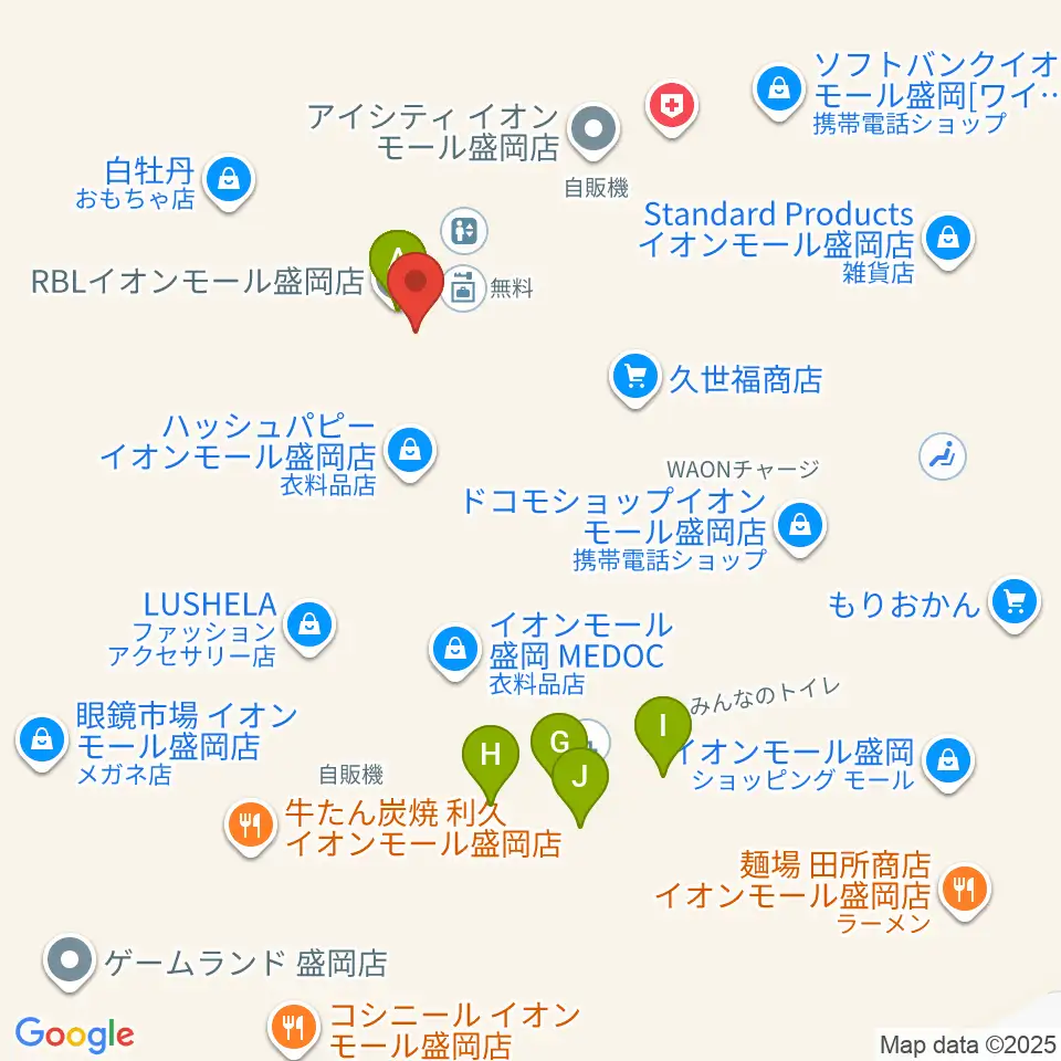 東山堂 MER♪T(メルト)周辺のファミレス・ファーストフード一覧地図