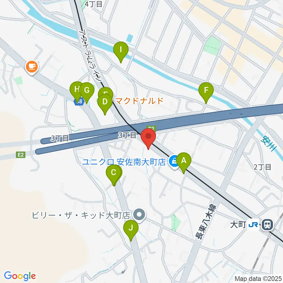 音楽館ピアノプラザ広島店周辺のファミレス・ファーストフード一覧地図