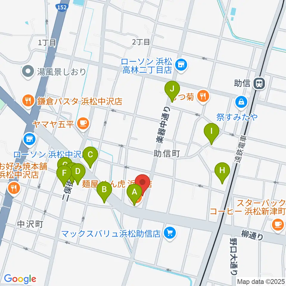 森といずみ周辺のファミレス・ファーストフード一覧地図
