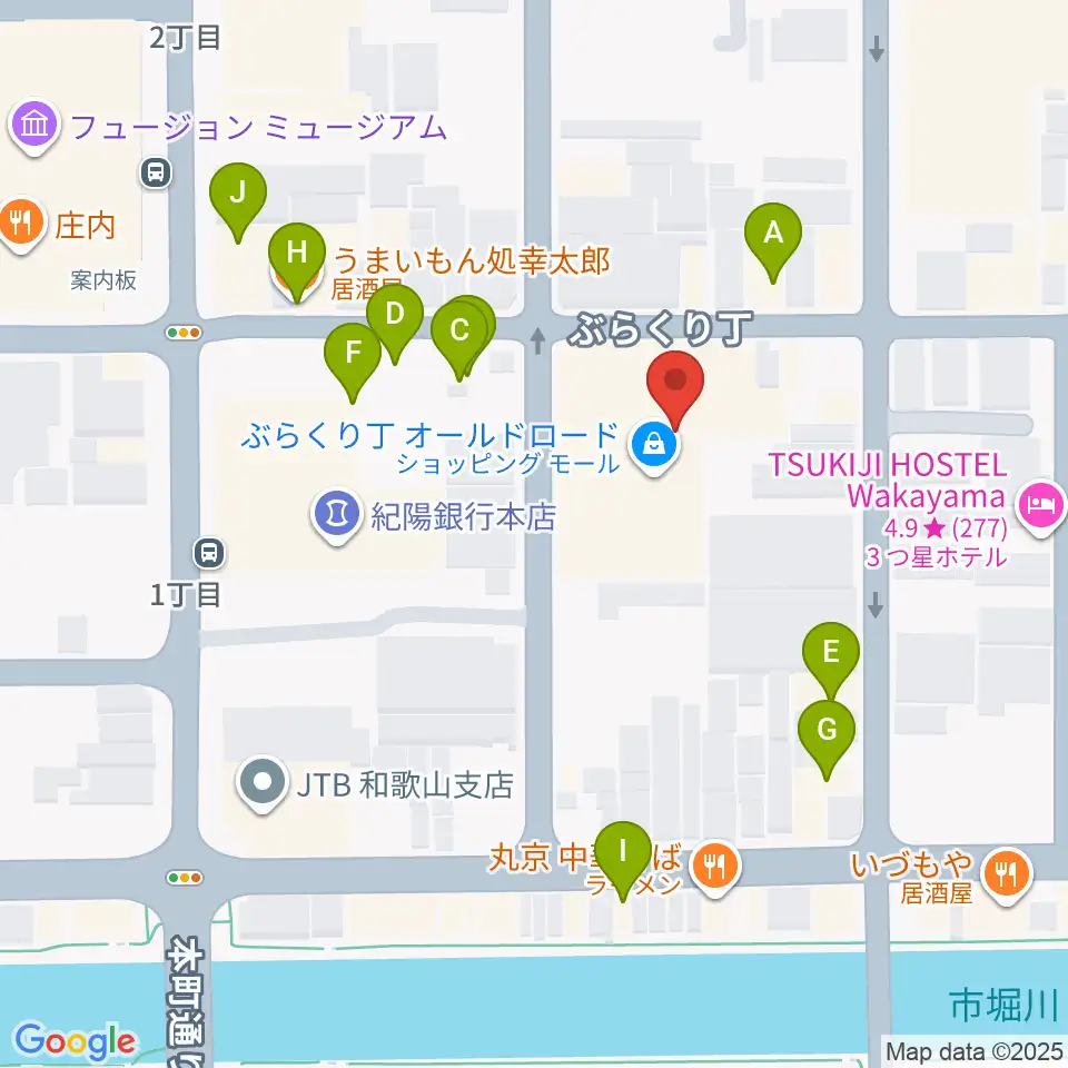 LIVE SPACE MOMENTS周辺のファミレス・ファーストフード一覧地図