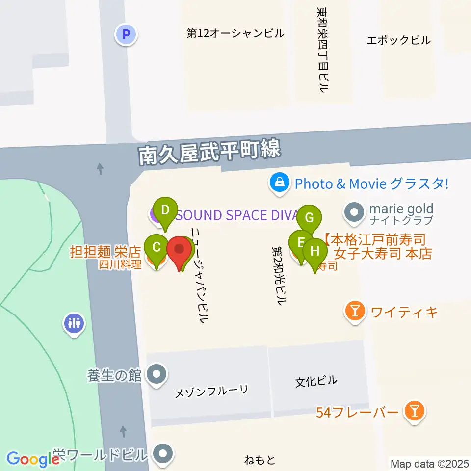 名古屋レッドドラゴン周辺のファミレス・ファーストフード一覧地図