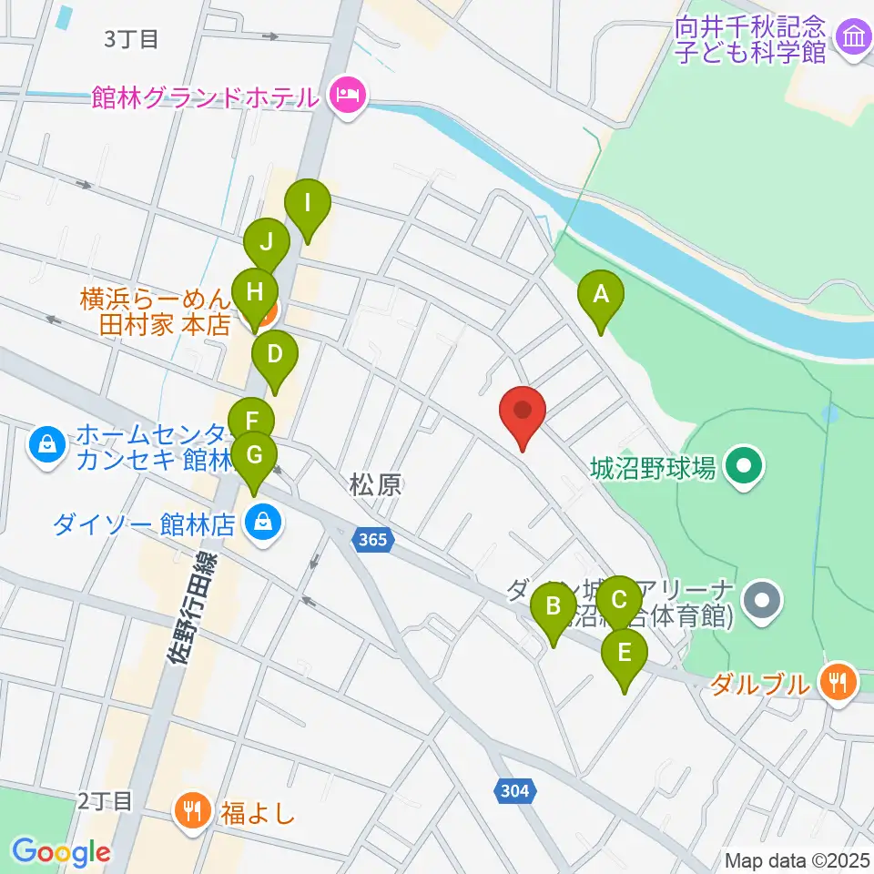 オトワ楽器 ハミングパーク松原周辺のファミレス・ファーストフード一覧地図