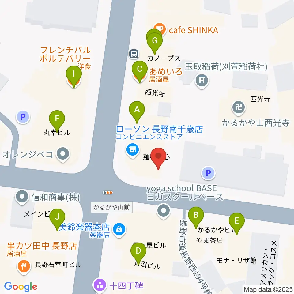 INDIA live the SKY周辺のファミレス・ファーストフード一覧地図