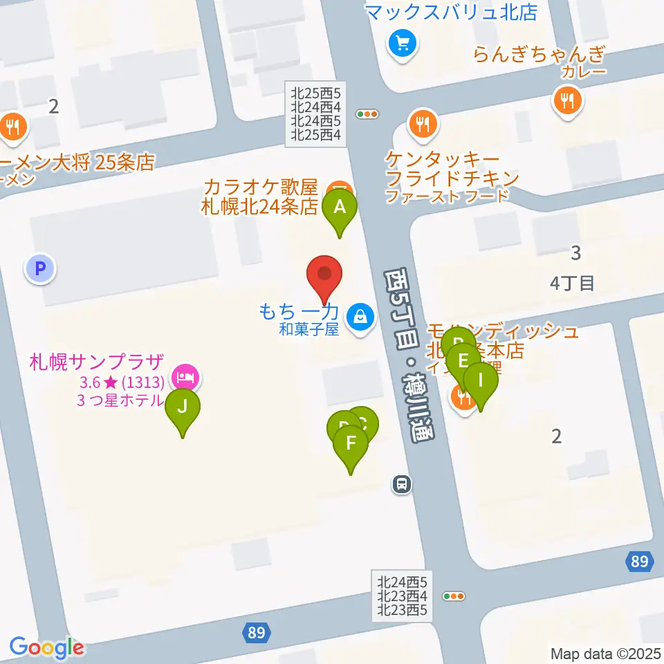 エルム楽器 北区センター周辺のファミレス・ファーストフード一覧地図