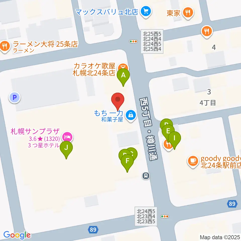 エルム楽器 北区センター周辺のファミレス・ファーストフード一覧地図