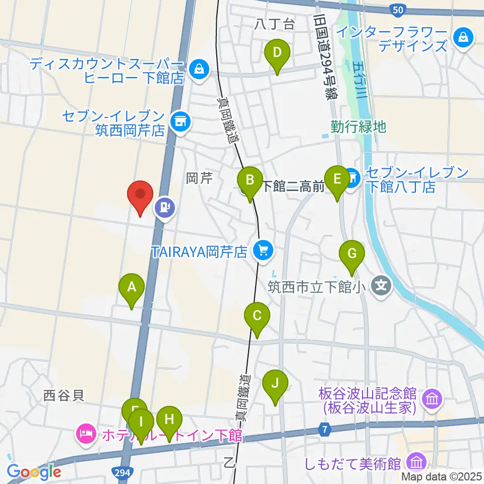 マルシン楽器 音楽教室周辺のファミレス・ファーストフード一覧地図