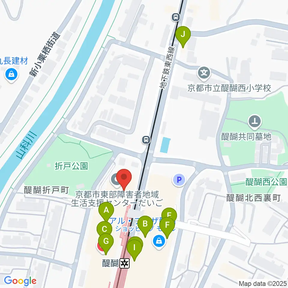 JEUGIA ダイゴセンター周辺のファミレス・ファーストフード一覧地図