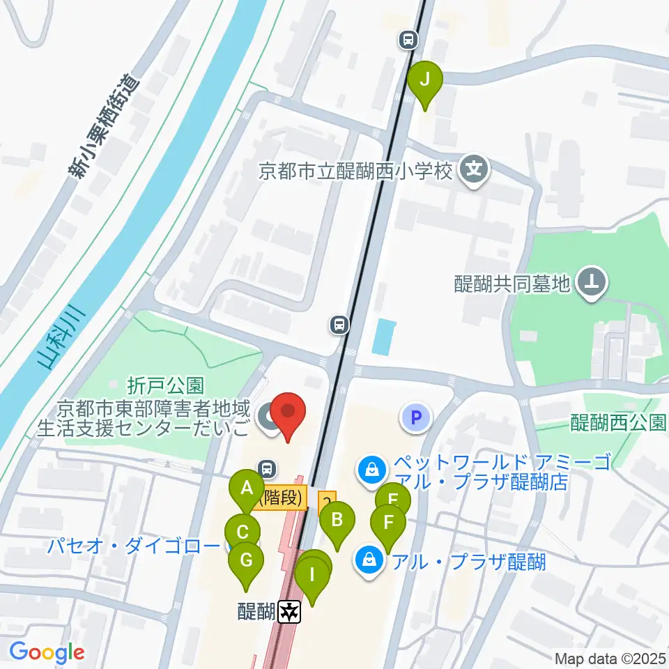 JEUGIA ダイゴセンター周辺のファミレス・ファーストフード一覧地図