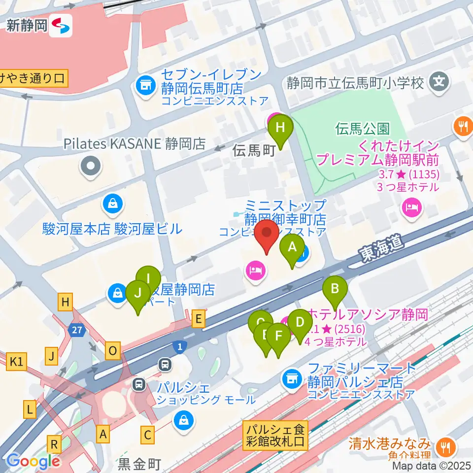 サールナートホール周辺のファミレス・ファーストフード一覧地図