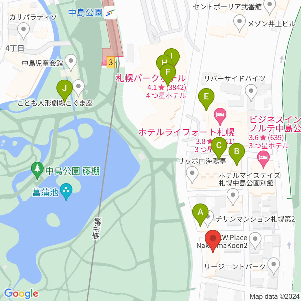 扇谷記念スタジオ・シアターZOO周辺のファミレス・ファーストフード一覧地図