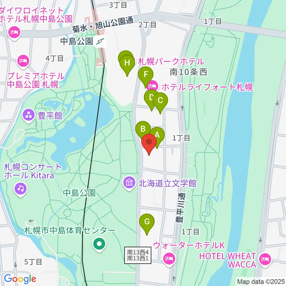 扇谷記念スタジオ・シアターZOO周辺のファミレス・ファーストフード一覧地図