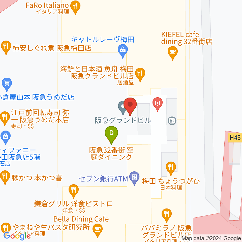玉田ピアノサウンドビュー23周辺のファミレス・ファーストフード一覧地図