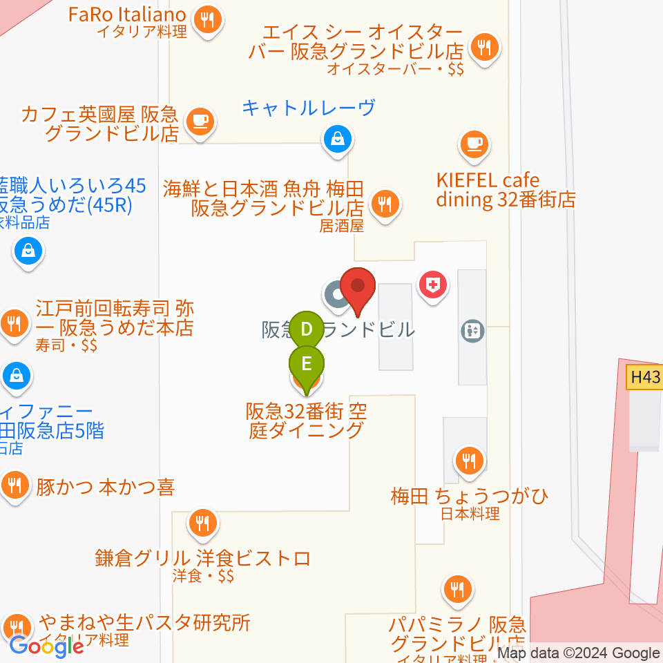 玉田ピアノサウンドビュー23周辺のファミレス・ファーストフード一覧地図