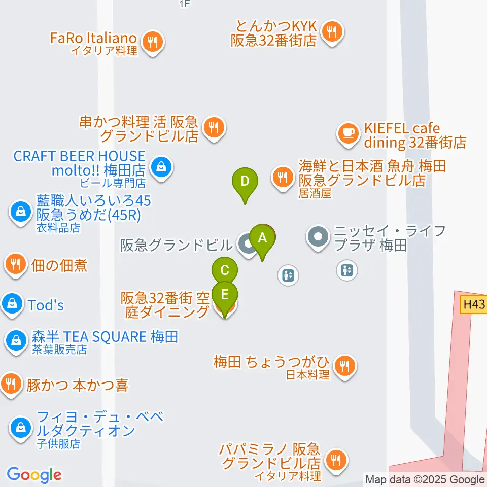 玉田ピアノサウンドビュー23周辺のファミレス・ファーストフード一覧地図