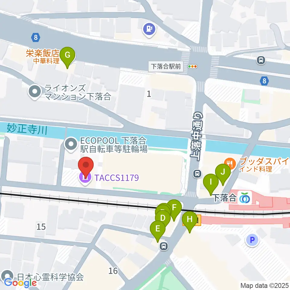 TACCS1179周辺のファミレス・ファーストフード一覧地図