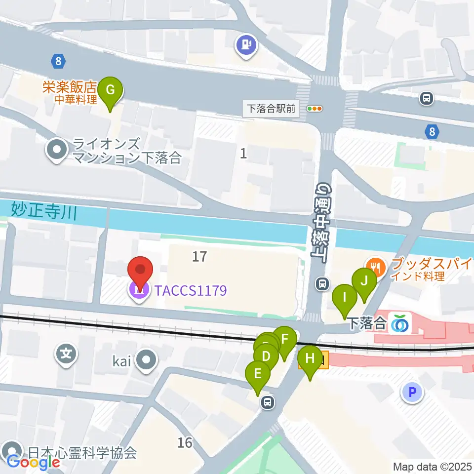 TACCS1179周辺のファミレス・ファーストフード一覧地図