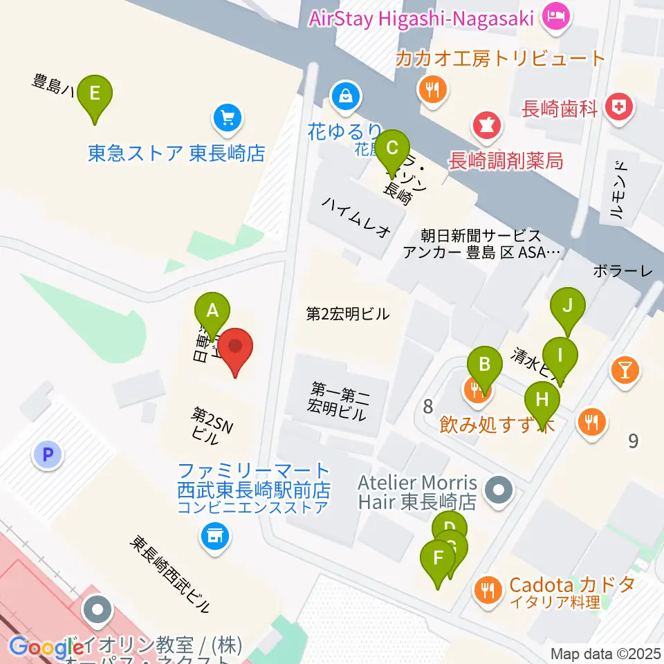 小劇場てあとるらぽう周辺のファミレス・ファーストフード一覧地図