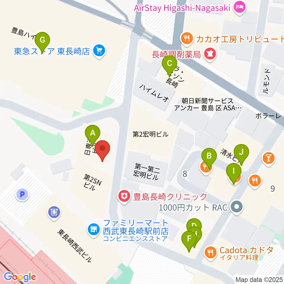 小劇場てあとるらぽう周辺のファミレス・ファーストフード一覧地図