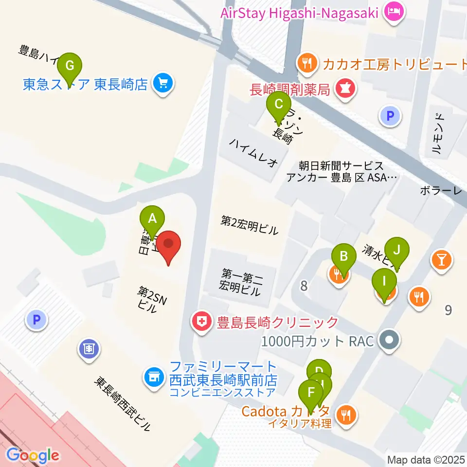 小劇場てあとるらぽう周辺のファミレス・ファーストフード一覧地図