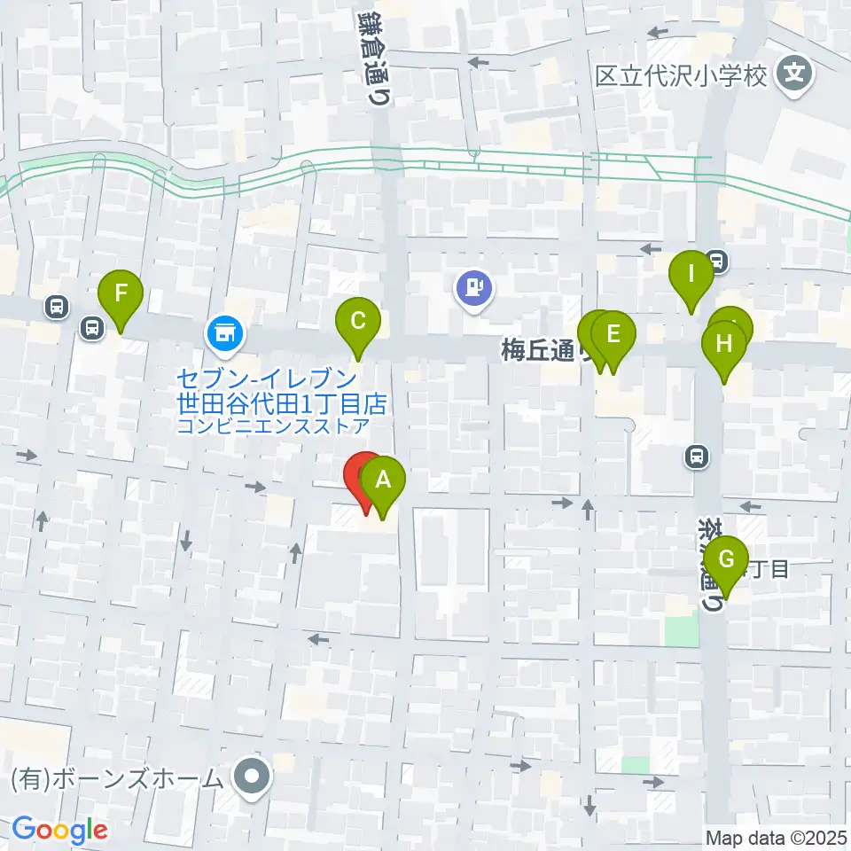 東演パラータ周辺のファミレス・ファーストフード一覧地図
