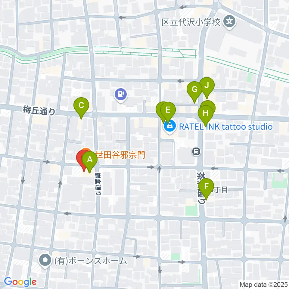 東演パラータ周辺のファミレス・ファーストフード一覧地図