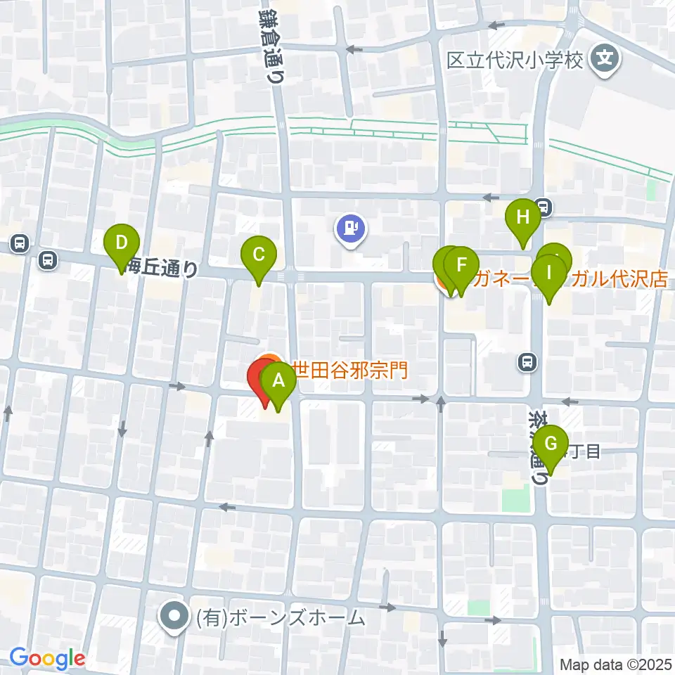 東演パラータ周辺のファミレス・ファーストフード一覧地図