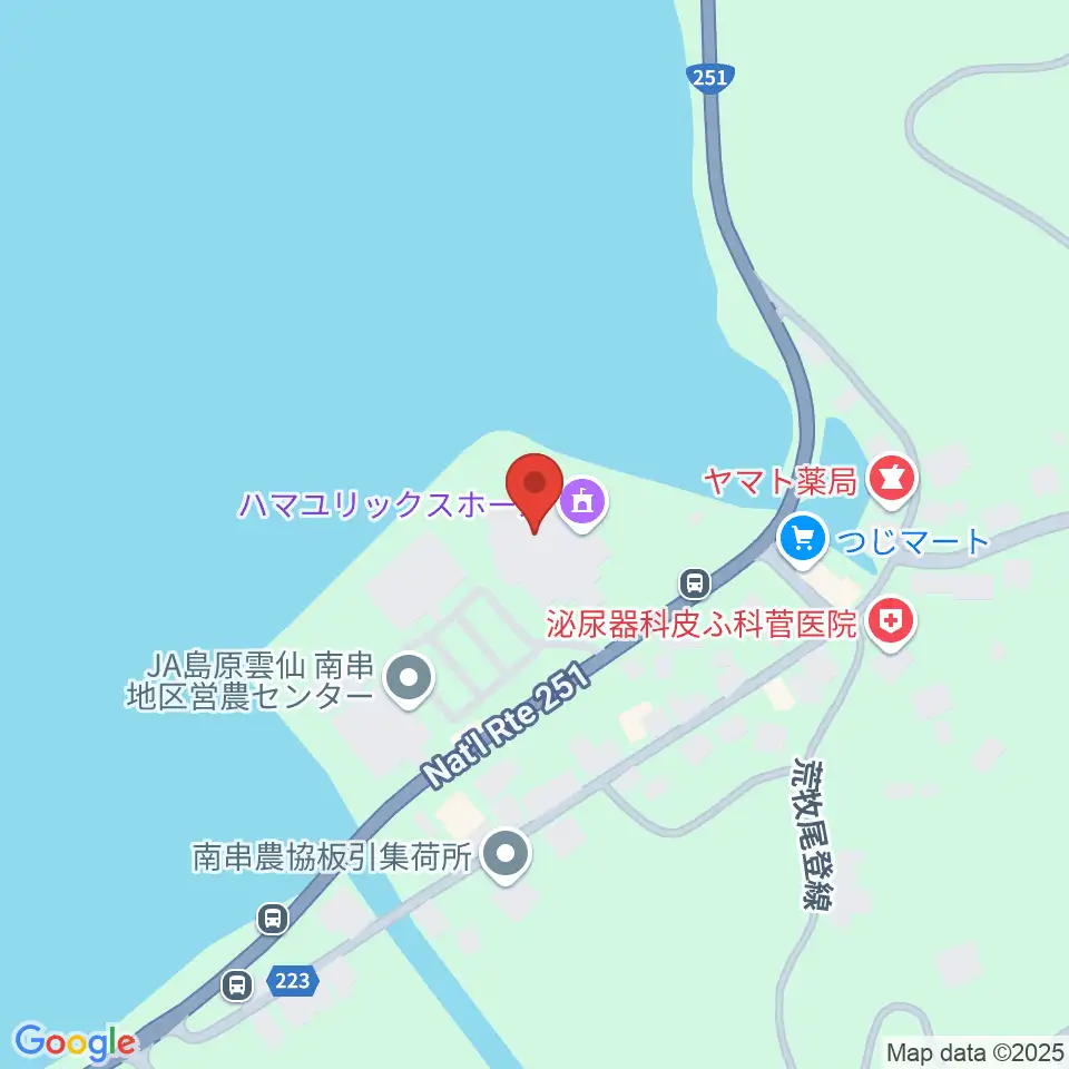 ハマユリックスホール周辺のファミレス・ファーストフード一覧地図