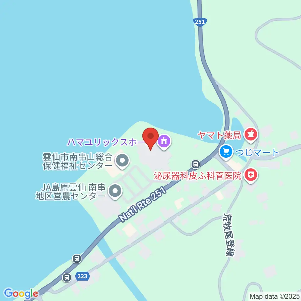 ハマユリックスホール周辺のファミレス・ファーストフード一覧地図