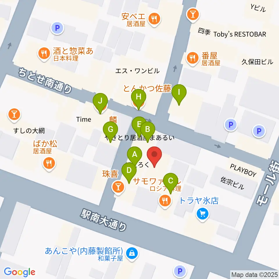 シアーミュージック 浜松校周辺のファミレス・ファーストフード一覧地図