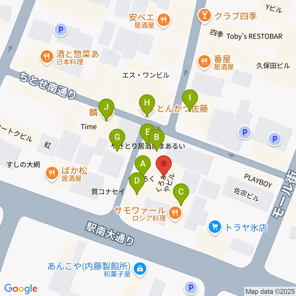 シアーミュージック 浜松校周辺のファミレス・ファーストフード一覧地図