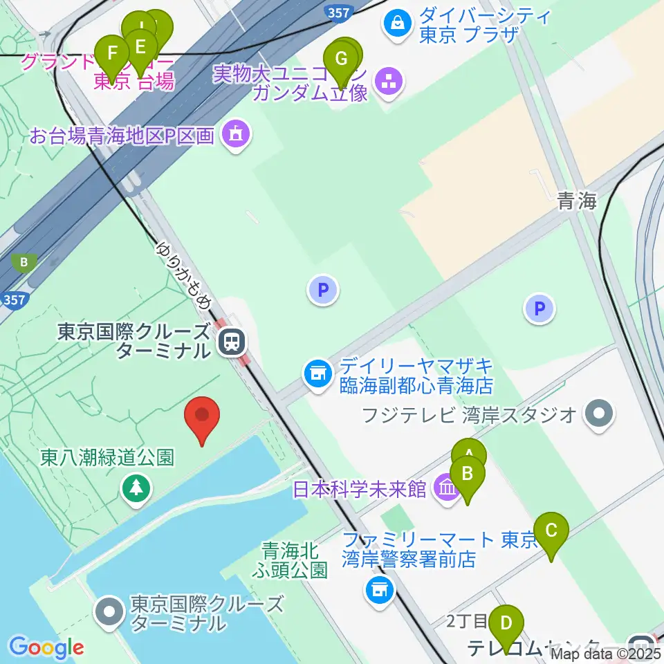 船の科学館周辺のファミレス・ファーストフード一覧地図